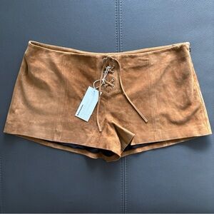 Reformation Sofia Suede Shorts
